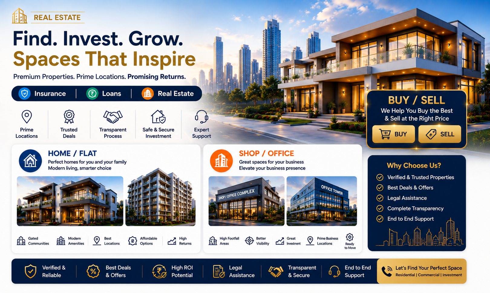 Real Estate - Buy Sell Homes, Flat, Office, Shop